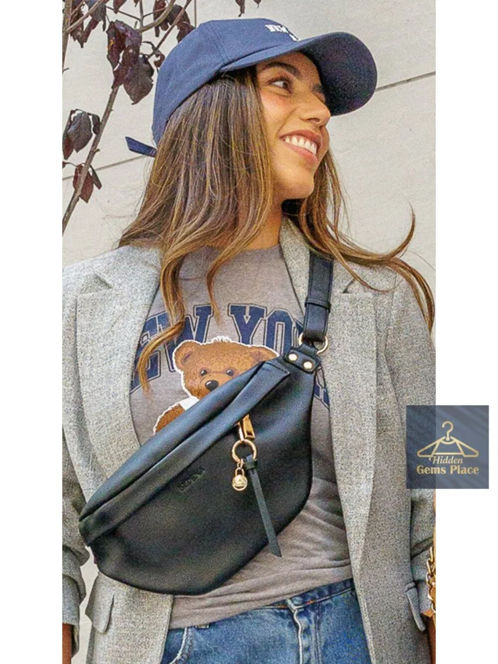 RFID Anti Theft Crossbody Bag with Adjustable Strap Vegan Leather Multiple